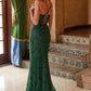 Vestido Nox Anabel C1616 de tul con abalorios y cordones, y abertura