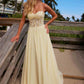 Nox Anabel C1617 Strapless Applique Corset with Chiffon Skirt Dress