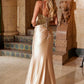 Nox Anabel C1625 Encantador Vestido Largo de Lentejuelas Transparente con Corsé en la Cintura