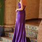 Nox Anabel C1630 Glitter Satin Sequin Lace Up Bodice Dress