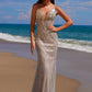Nox Anabel C1632 Vestido de tul con apliques y espalda con cordones