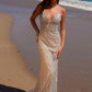 Nox Anabel C1632 Vestido de tul con apliques y espalda con cordones
