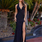Nox Anabel C1723 Vestido de fiesta ajustado de satén elástico con cuello halter