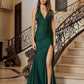 Nox Anabel C1723 Vestido de fiesta ajustado de satén elástico con cuello halter