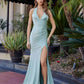 Nox Anabel C1723 Vestido de fiesta ajustado de satén elástico con cuello halter