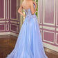 Ladivine C174 Encantador Vestido de Gala Escote Redondo Aplicaciones Florales