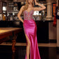 Nox Anabel C1832 Fitted Shimmer Jersey Spaghetti Strap Prom Gown
