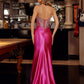 Nox Anabel C1832 Fitted Shimmer Jersey Spaghetti Strap Prom Gown