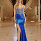 Nox Anabel C1832 Fitted Shimmer Jersey Spaghetti Strap Prom Gown