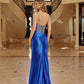 Nox Anabel C1832 Fitted Shimmer Jersey Spaghetti Strap Prom Gown