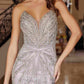 Nox Anabel C1833 Vestido de gala sin tirantes, con cuentas y escote pronunciado