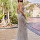 Nox Anabel C1833 Vestido de gala sin tirantes, con cuentas y escote pronunciado