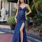 Nox Anabel C1836 Beaded Tulle Gown Lace Up Bodice Prom Gown