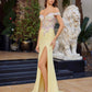 Nox Anabel C1845 Vestido de fiesta ajustado con hombros descubiertos, adornos y brillo de jersey