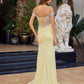Nox Anabel C1845 Vestido de fiesta ajustado con hombros descubiertos, adornos y brillo de jersey