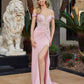 Nox Anabel C1845 Vestido de fiesta ajustado con hombros descubiertos, adornos y brillo de jersey