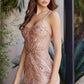 Nox Anabel C1847 Vestido de Fiesta con Escote Redondo, Corsé con Ballenas y Completamente Bordado con Cuentas