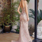 Nox Anabel C1847 Vestido de Fiesta con Escote Redondo, Corsé con Ballenas y Completamente Bordado con Cuentas