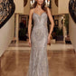 Nox Anabel C1849 Beaded Tulle Lace Up Closure Spaghetti Strap Prom Gown