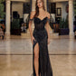 Vestido de fiesta ajustado con hombros descubiertos y pedrería Nox Anabel C1850