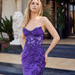 Vestido largo de fiesta Nox Anabel C1868 sin tirantes, ajustado, de jersey brillante con abertura alta en el muslo
