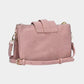 Belt Buckle Pointed Wristlet Clutch / Crossbody Bag