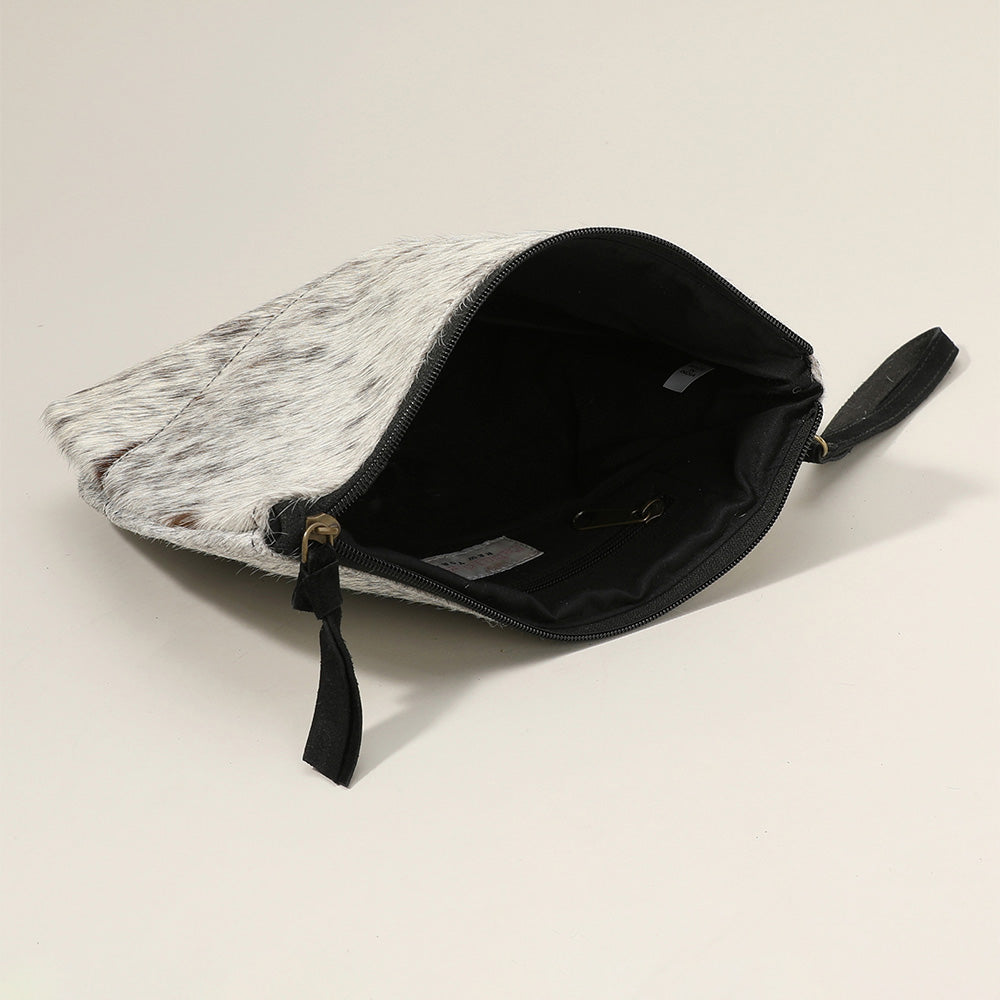 Animal Patterned Genuine Leather Clutch Bag