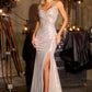 Ladivine CA115 Vestido de Gala Cuello Corazón Corsé Elástico Metálico