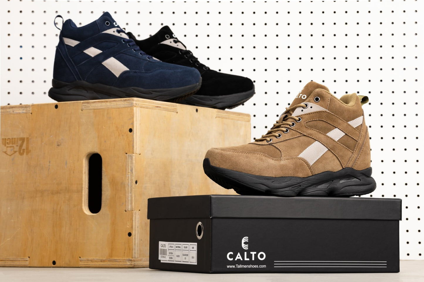 CALTO - S33595 - 4 Inches Taller (Blue/Grey) - Sneakers