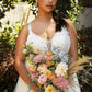 Cinderella Divine CB072W Layered A-Line Tulle Bridal Gown Embroidered Bodice