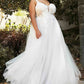 Cinderella Divine CB072W Layered A-Line Tulle Bridal Gown Embroidered Bodice