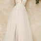Cinderella Divine CB072W Layered A-Line Tulle Bridal Gown Embroidered Bodice
