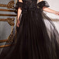 Cinderella Divine CB080 Long Strapless Tulle Floral Ball Gown