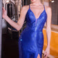 Ladivine CB163 Vestido elástico ajustado con corte ligeramente acampanado e ilusión de escote en V