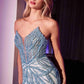 Ladivine CC0688 Dress Pearl and Crystal Strapless Fitted Gown