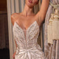 Ladivine CC0688W Vestido de novia entallado sin tirantes con escote pronunciado