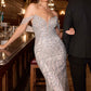 Ladivine CC0689 Dress Off The Shoulder Crystal Embellished Gown