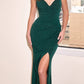 Cinderella Divine CC1618 Long Glitter Fitted Gown with Slit