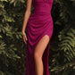Cinderella Divine CC1618 Long Glitter Fitted Gown with Slit