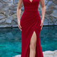 Cinderella Divine CC1618 Long Glitter Fitted Gown with Slit