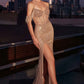 Ladivine CC324 Dress Off The Shoulder Beaded Fitted Prom Gown