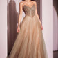 Ladivine CC415 Dress Strapless Beaded Tulle Ball Gown