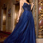 Ladivine CC415 Dress Strapless Beaded Tulle Ball Gown