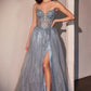 Ladivine CC487 Dress Strapless Layered Tulle A-Line Gown