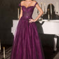 Ladivine CC493 Regal Off the Shoulder Soft Tulle Straps Ball Gown