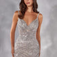Ladivine CC498 Radiating Glamour Thigh High Slit Formal Gown