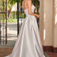 Ladivine CC511W Strapless A-Line Off White Bridal Gown