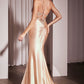 Ladivine CC8879 Dress Crystal & Satin Fitted Gown