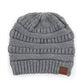 C.C CRISS CROSS PONYTAIL KNIT BEANIE