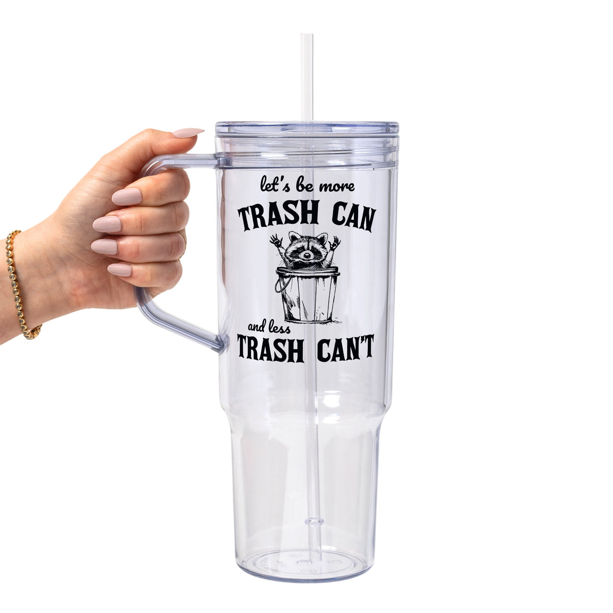 Trash Panda Raccoon Glass Cups